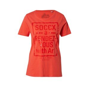 Soccx Tričko  koralová / svetločervená