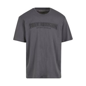 True Religion Tričko 'Nu Brush'  grafitová / čierna