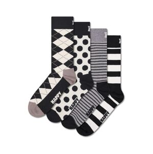 Happy Socks Ponožky 'Black And White'  sivá / čierna / biela