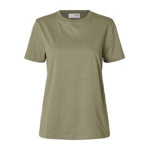 SELECTED Tričko 'SLFMy Essential'  olivová