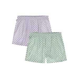 Pockies Boxerky  tmavozelená / levanduľová / biela