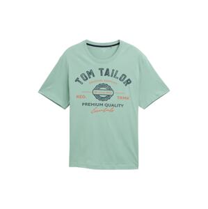 TOM TAILOR Men + Tričko  tmavomodrá / svetlozelená / oranžová