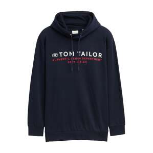 TOM TAILOR Men + Mikina  tmavomodrá / červená / biela