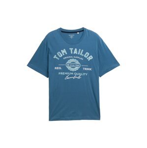 TOM TAILOR Men + Tričko  modrozelená / svetlomodrá