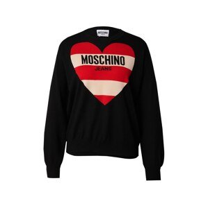 Moschino Jeans Sveter  pastelovo ružová / červená / čierna