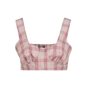 Missguided Petite Top  svetlomodrá / rosé / staroružová / svetloružová