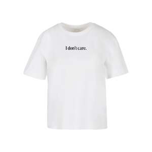 Miss Tee Tričko 'I Don´t Care'  čierna / biela