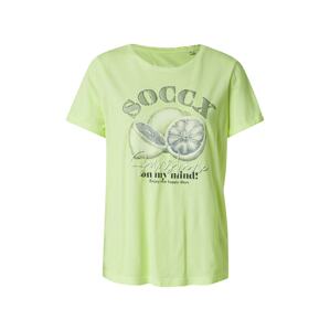 Soccx Tričko  limetková / čadičová / svetlozelená / čierna