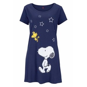 PEANUTS Nočná košieľka  námornícka modrá
