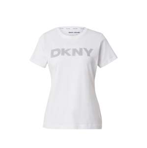 DKNY Tričko  strieborná / biela