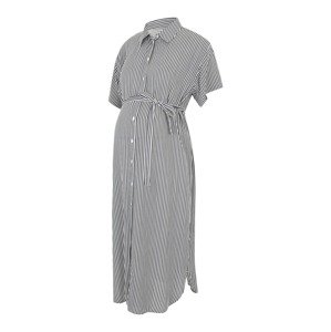 Vero Moda Maternity Košeľové šaty 'VMMBumpy'  čierna / biela