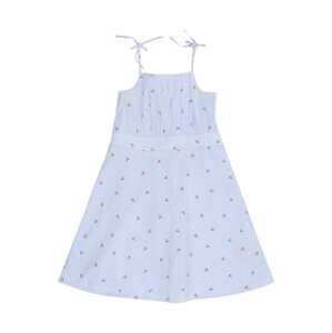 Vero Moda Girl Šaty 'VMODEA'  svetlomodrá / jedľová / červená