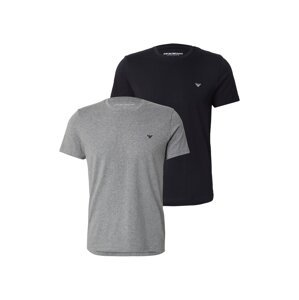 Emporio Armani Tričko  sivá / čierna
