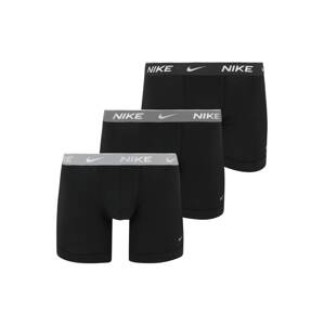 NIKE Underwear Boxerky  sivá / čierna / biela