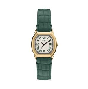 FOSSIL Analógové hodinky 'HARLOW'  zlatá / zelená / čierna / biela