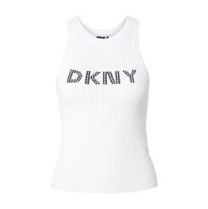 DKNY Vyšívaný top  čierna / biela