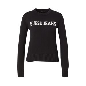 GUESS JEANS Sveter  čierna / biela