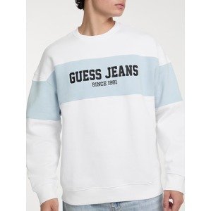GUESS JEANS Mikina  svetlomodrá / čierna / biela