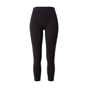 DKNY Performance Športové nohavice  čierna / biela