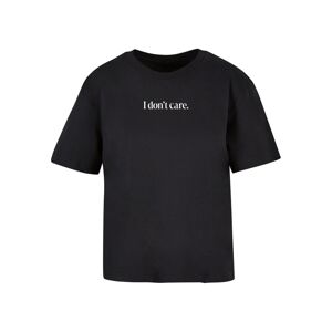 Miss Tee Tričko 'I Don´t Care'  čierna / biela