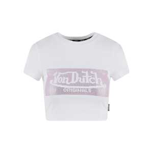 Von Dutch Originals Tričko 'Anna'  svetloružová / biela