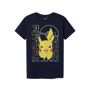 TWO SOON Tričko 'Pokémon'  námornícka modrá / žltá / červená / biela