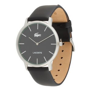 LACOSTE Analógové hodinky 'Crocorigin'  čierna / strieborná