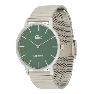 LACOSTE Analógové hodinky 'Crocorigin'  zelená / strieborná